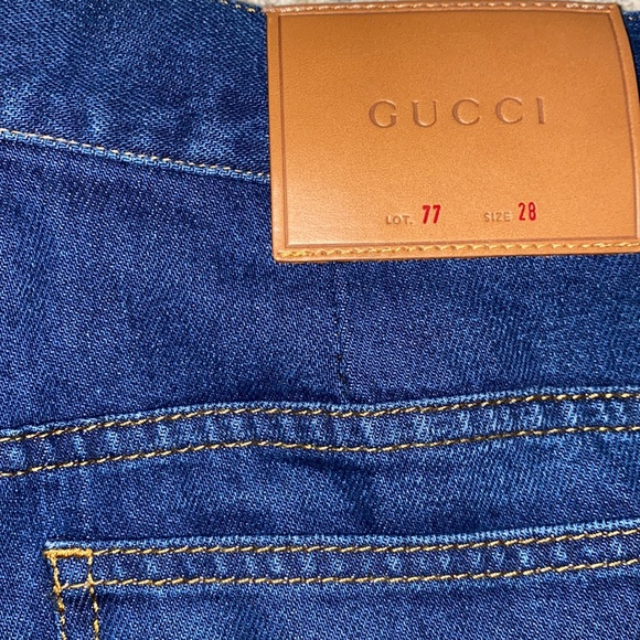 💕Gucci flare patch dark denim jeans - Picture 9 of 10